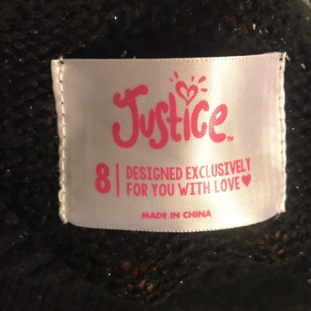 Girl’s Justice Sparkling Cold Shoulder Sweater